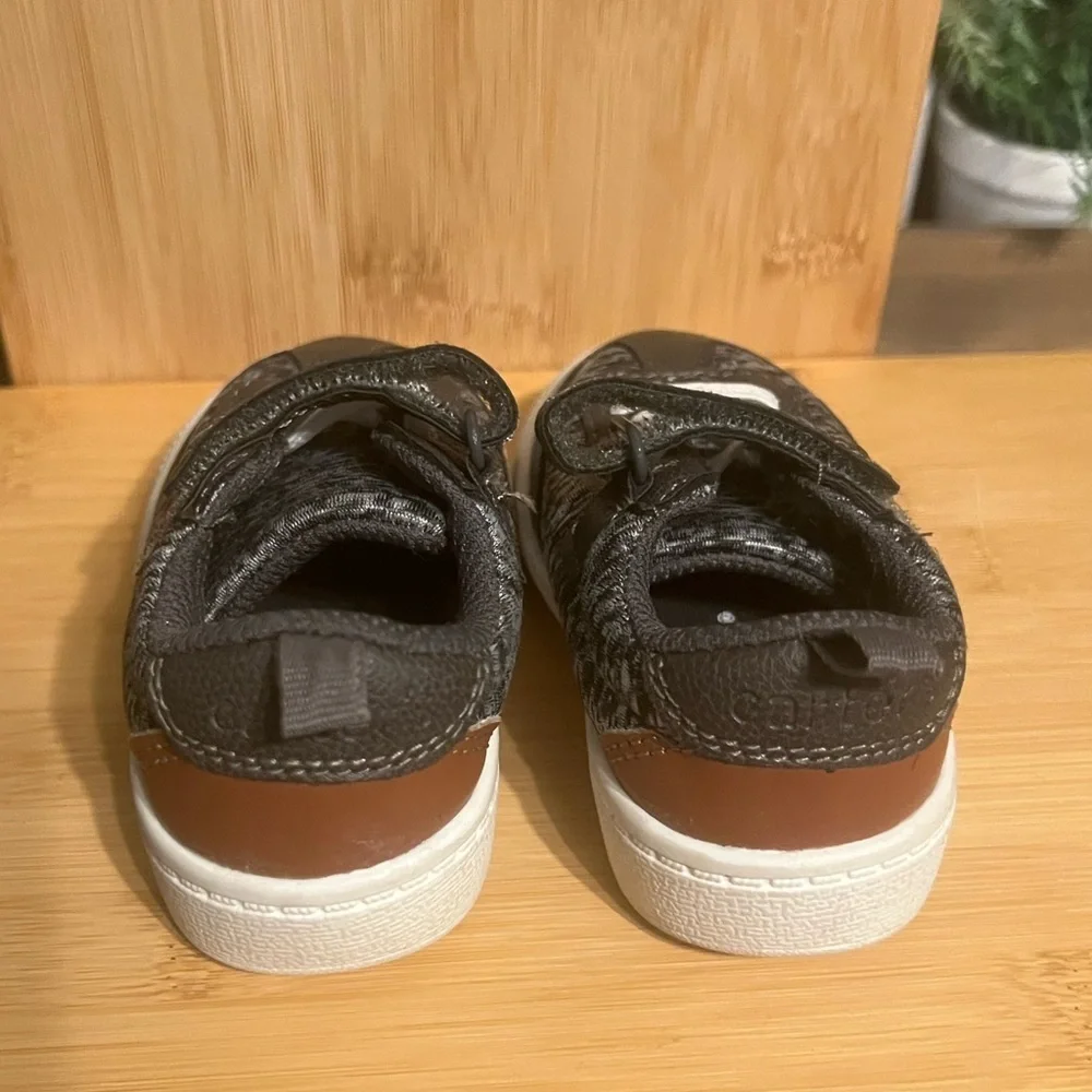 Carter's Gray and White Knit Toddler Sneakers